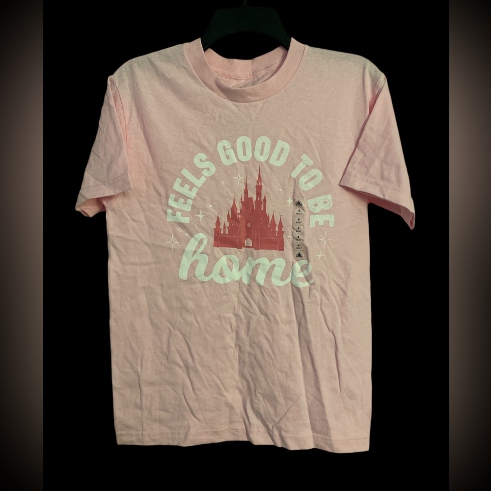 DISNEY PINK T-SHIRT FEELS GOOD TO BE HOME S - Picture 2 of 4